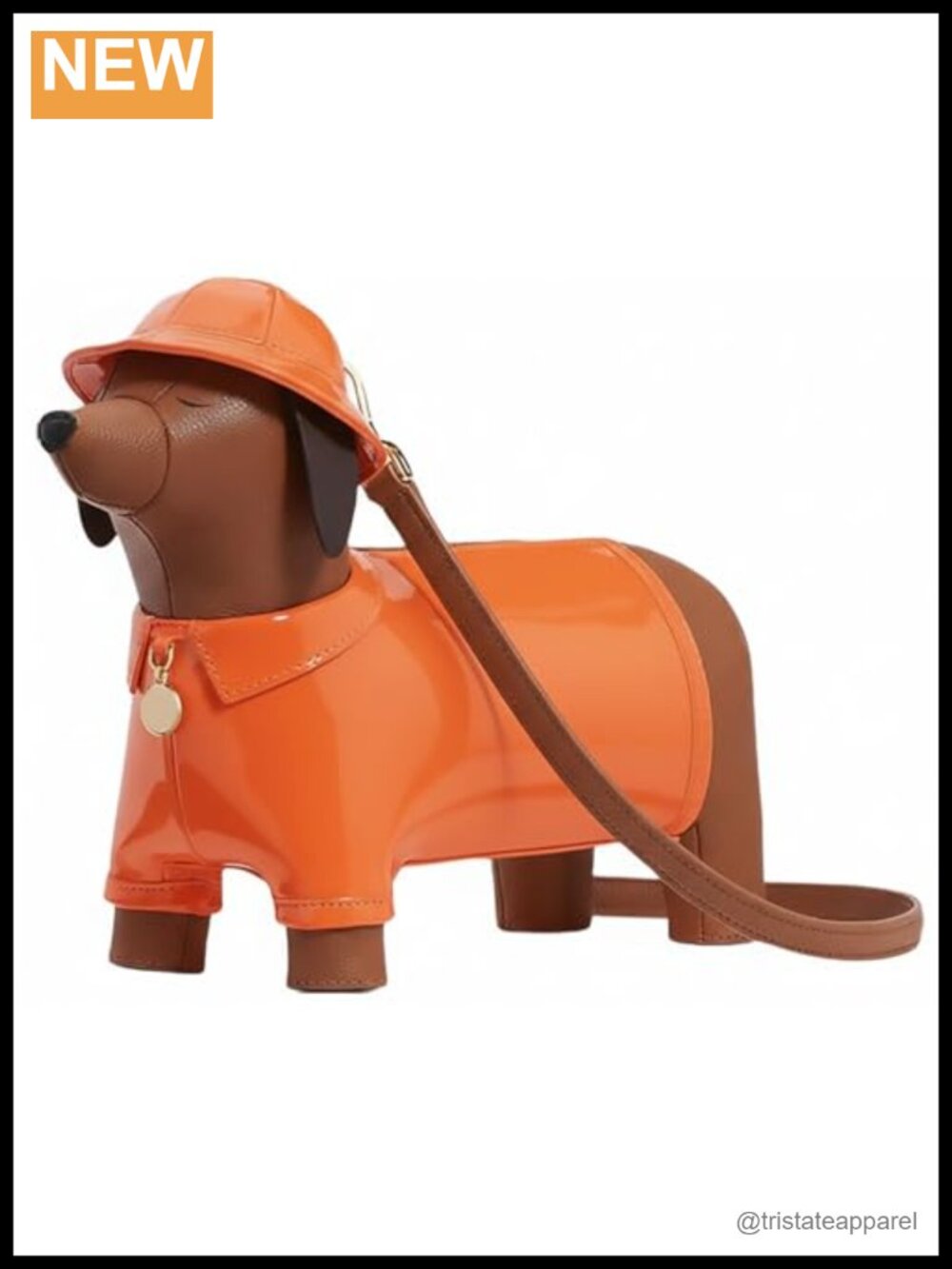 Dog Shaped PU Leather Crossbody Bag Novelty Animal Purse Gift for Dog Lovers